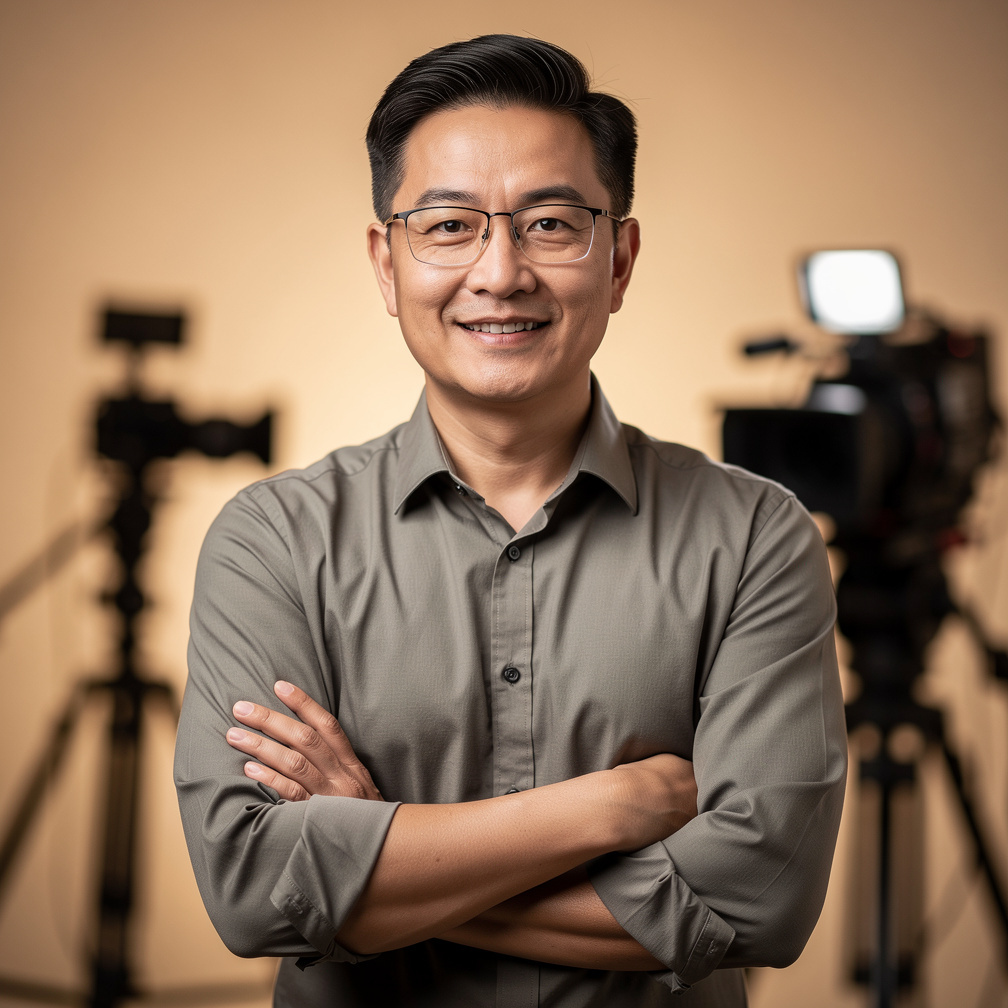 Portrait of a man camera operator and course instructor